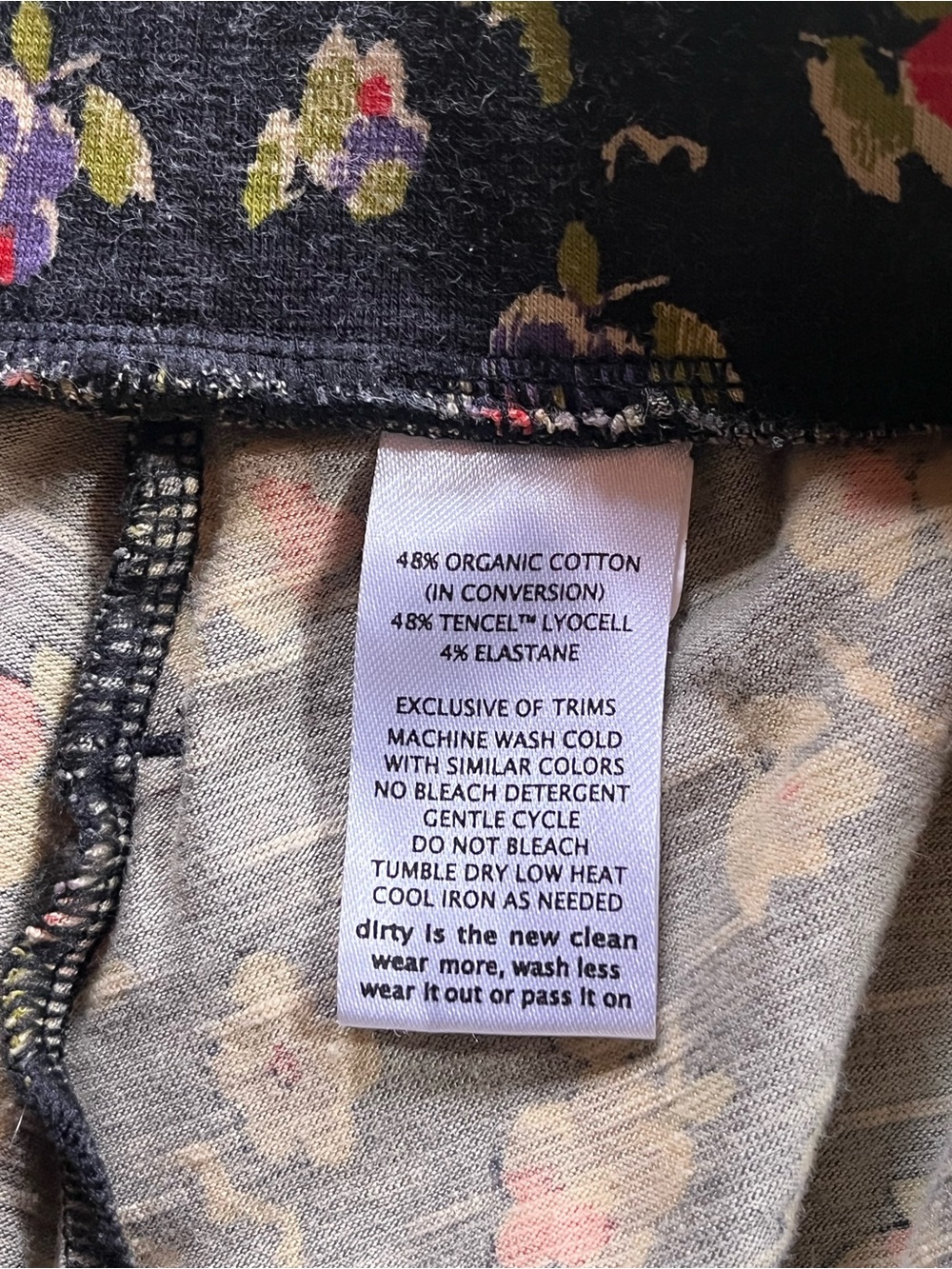 Toad&Co Black Floral Skirt Size L - Picture 4 of 6